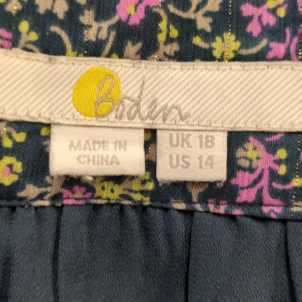 Boden Square Neck Floral Blouse Size 14 - Picture 5 of 9